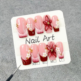 Qicaijia close-up of 3D flower detail highlighting handcrafted texture and elegance