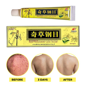 QICAOGANGMU cream texture closeup demonstrating smooth, non-greasy finish