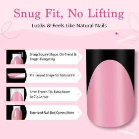 QIEK nails applied on hand demonstrating easy press-on benefit