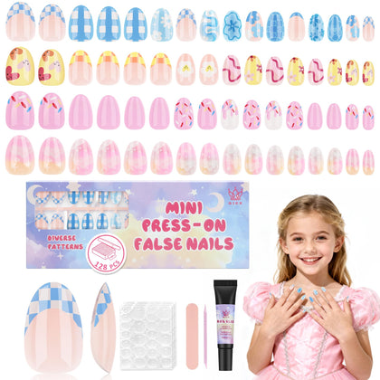 QIEK front packaging showing complete kids nail kit and gift-ready box benefit
