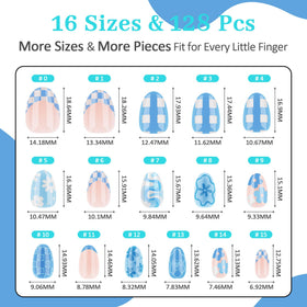 QIEK layout of 16 sizes displaying size variety for better fit benefit
