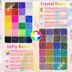 qiipii open grid layout revealing 48 separate color compartments for easy selection