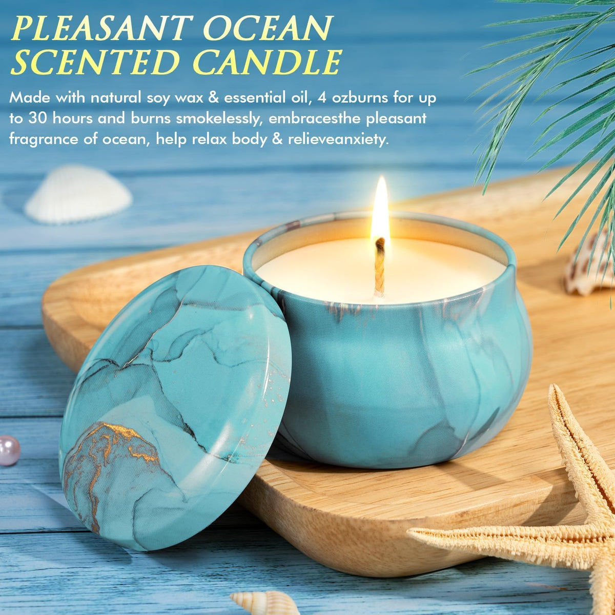 Qinline lavender candle and handmade soap arranged to evoke calm and gentle fragrance