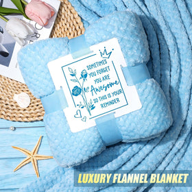 Qinline plush flannel blanket texture close-up for visible softness and cozy warmth