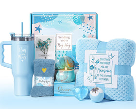 Qinline gift box front view showcasing elegant packaging and dried flower card for instant gifting