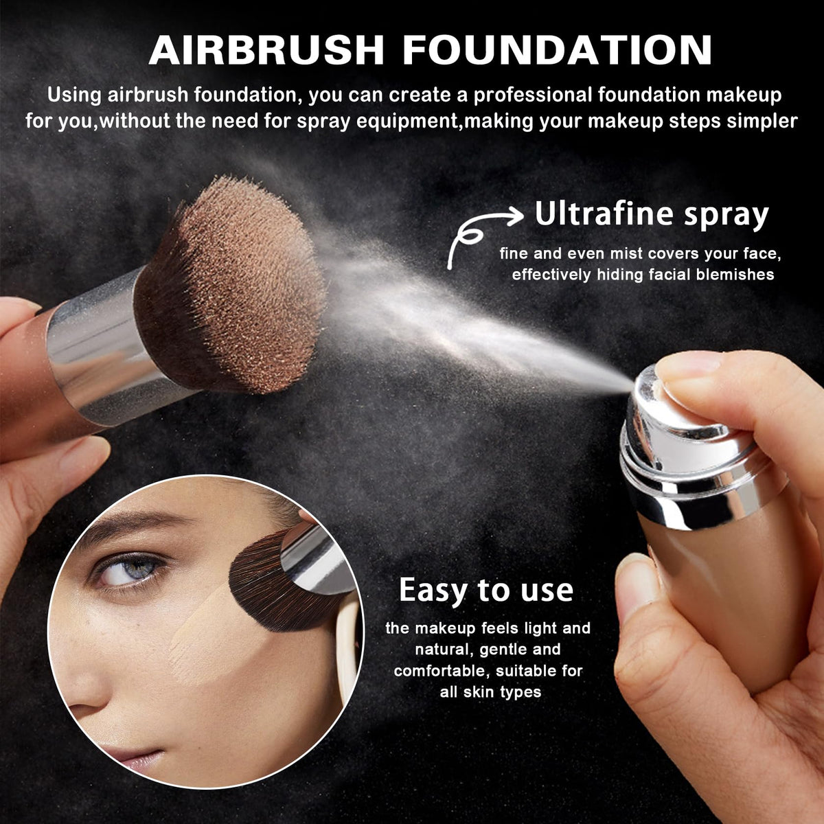 QIUFSSE application with brush showing seamless, buildable coverage