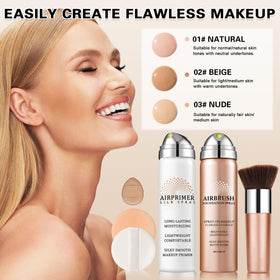 QIUFSSE lifestyle model wearing foundation showing natural satin finish and wear