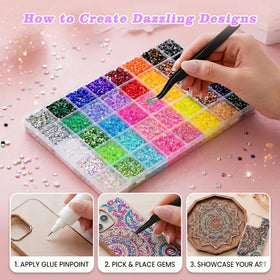 QIZUHIUN rhinestones applied to nails showing professional manicure detail