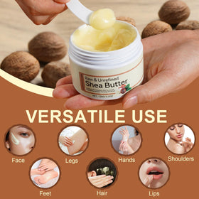 QJCWXIAOX using shea butter on hair ends for shine and split-end protection benefit