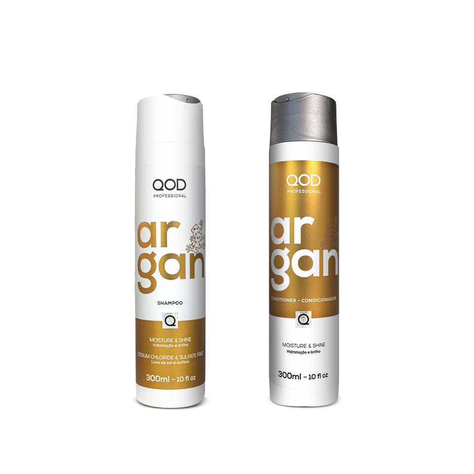 QOD PRO argan duo front packaging showing bottles and benefits