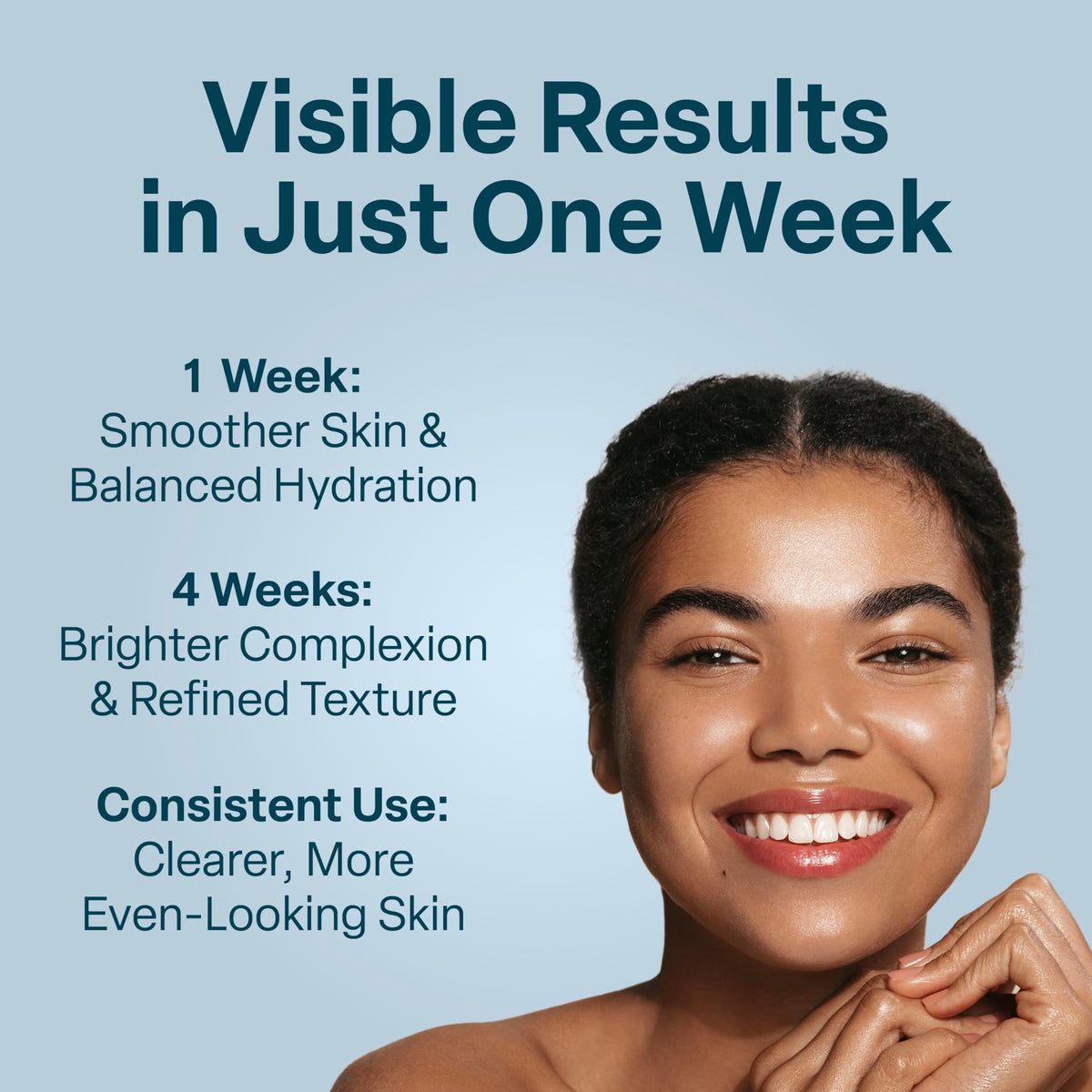 QRxLabs bottle on bathroom shelf portraying routine-ready, balanced skin care
