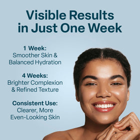 QRxLabs bottle on bathroom shelf portraying routine-ready, balanced skin care