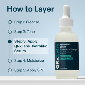 QRxLabs bottle staged on bathroom shelf depicting daily routine integration