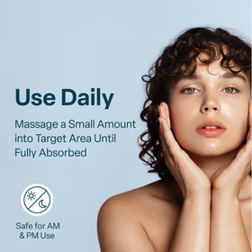 QRxLabs cream on hand being absorbed, illustrates fast absorption and softness