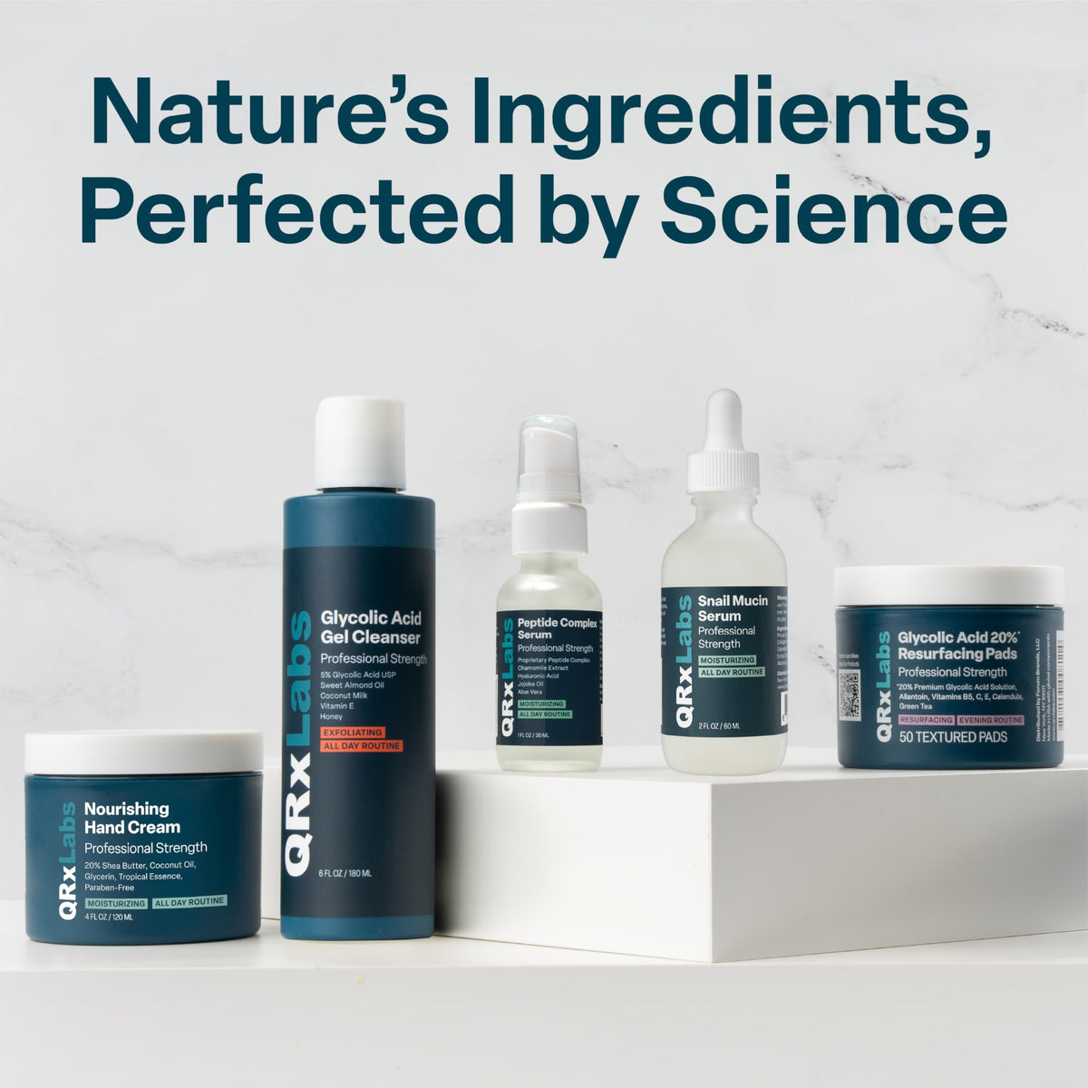 QRxLabs cruelty-free badge on pack, reinforces ethical, animal-friendly sourcing