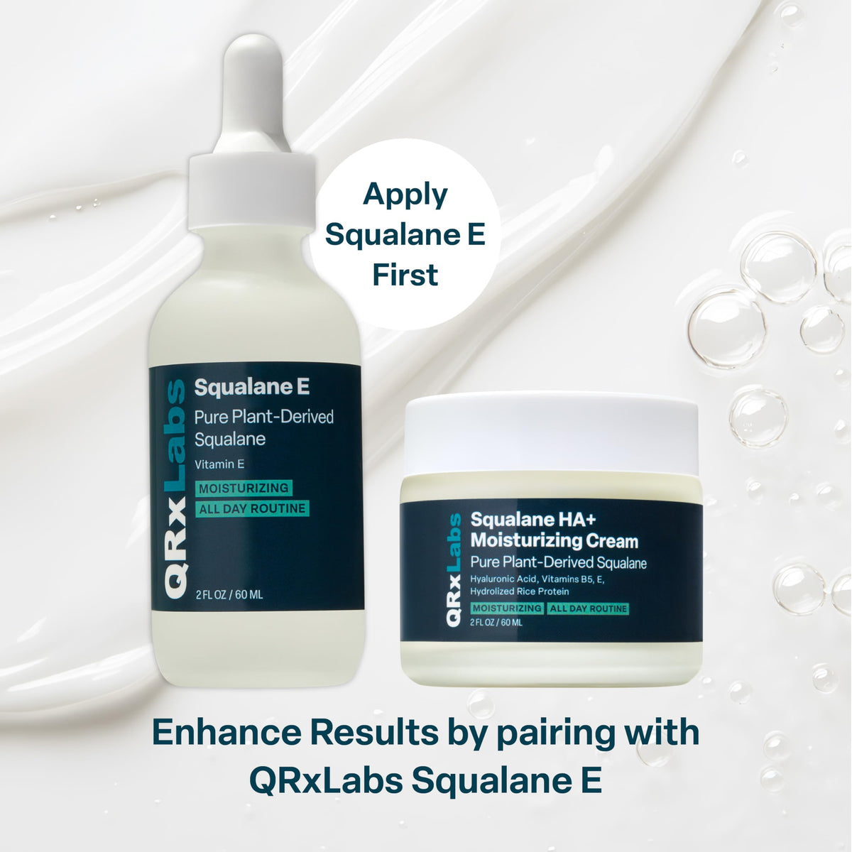 QRxLabs rice protein ingredient visual, communicates surface conditioning benefits