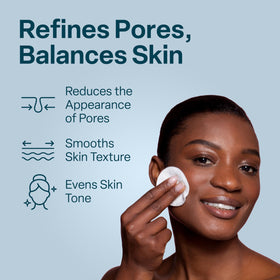 QRxLabs pad texture close-up showing gentle exfoliation benefits