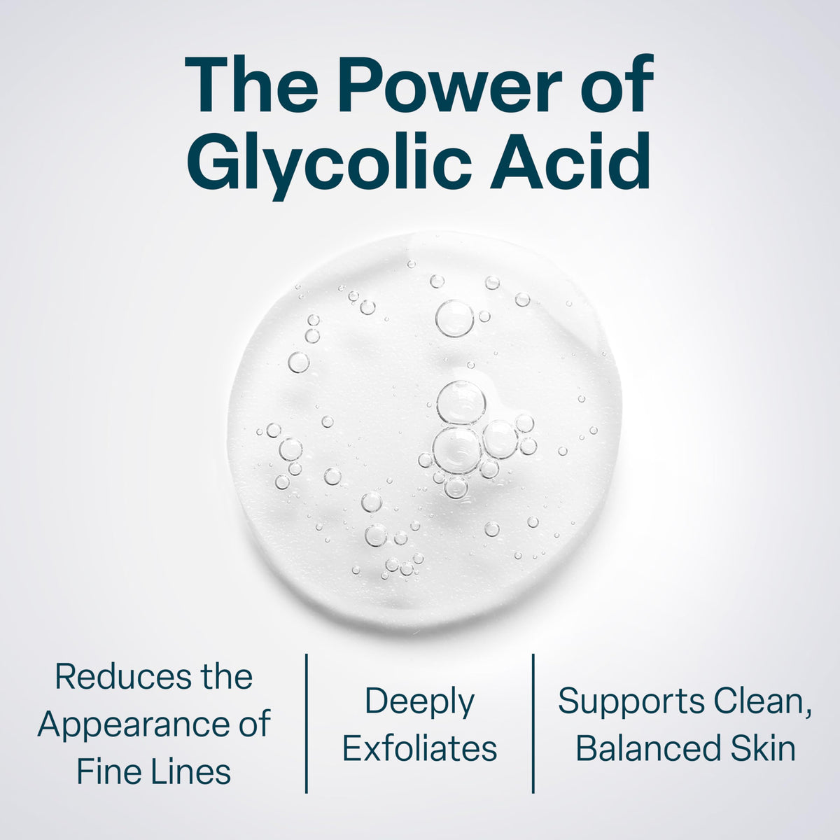 QRxLabs pad saturated with solution highlighting glycolic potency and easy application benefit