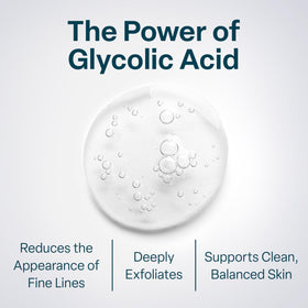 QRxLabs pad saturated with solution highlighting glycolic potency and easy application benefit