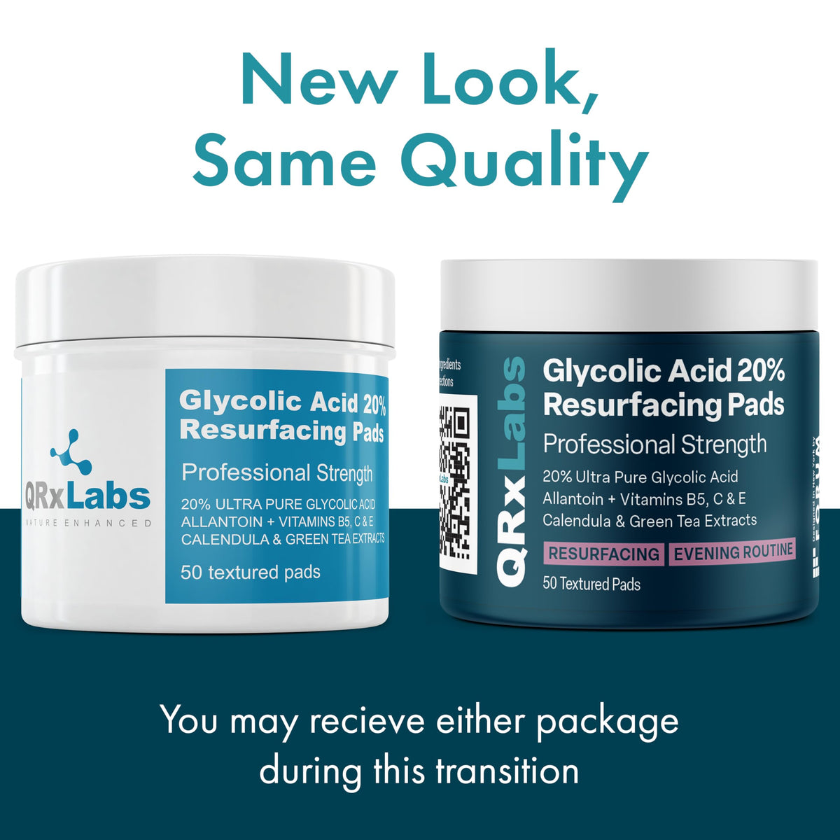 QRxLabs close-up of pad texture highlighting gentle exfoliation