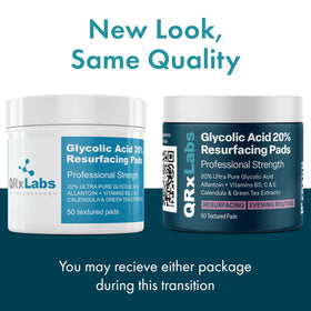QRxLabs close-up of pad texture highlighting gentle exfoliation