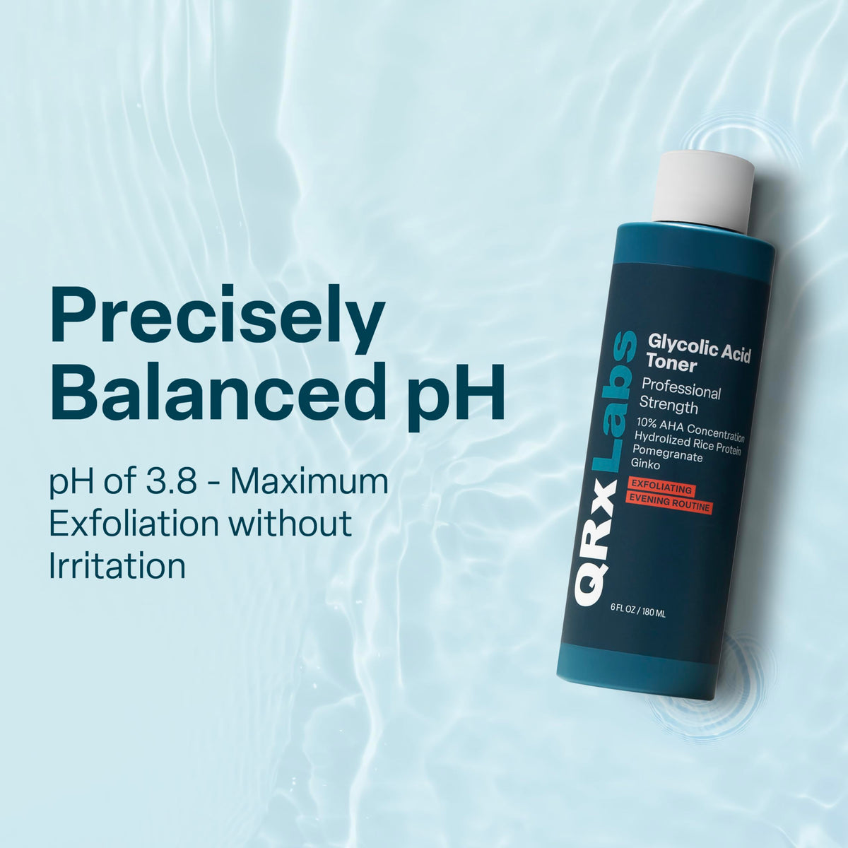 QRxLabs toner on cotton pad removing surface build-up and refining pores