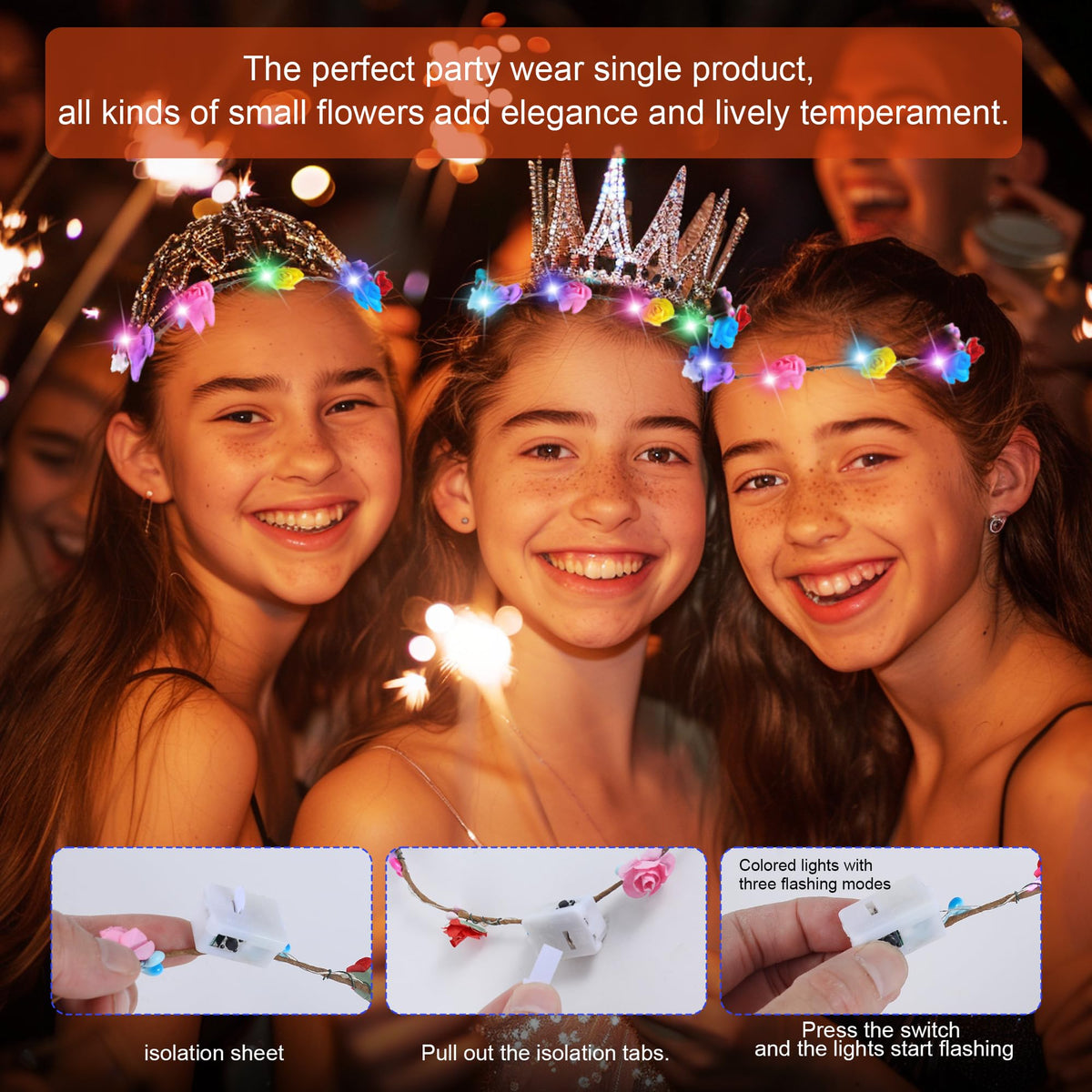 QSJQAMG bride and bridesmaids wearing crowns together showing coordinated event styling benefit