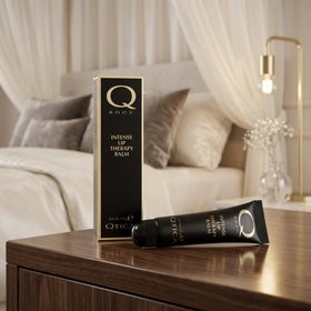 QTICA balm applied on lips demonstrating instant hydration