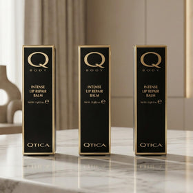 QTICA close-up of tube texture highlighting creamy non-greasy feel