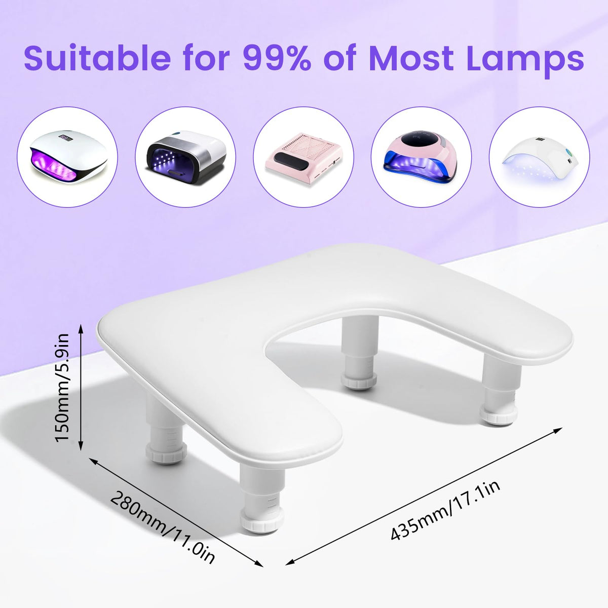 Quaferen height adjustment leg and rotating slot, ensures secure positioning