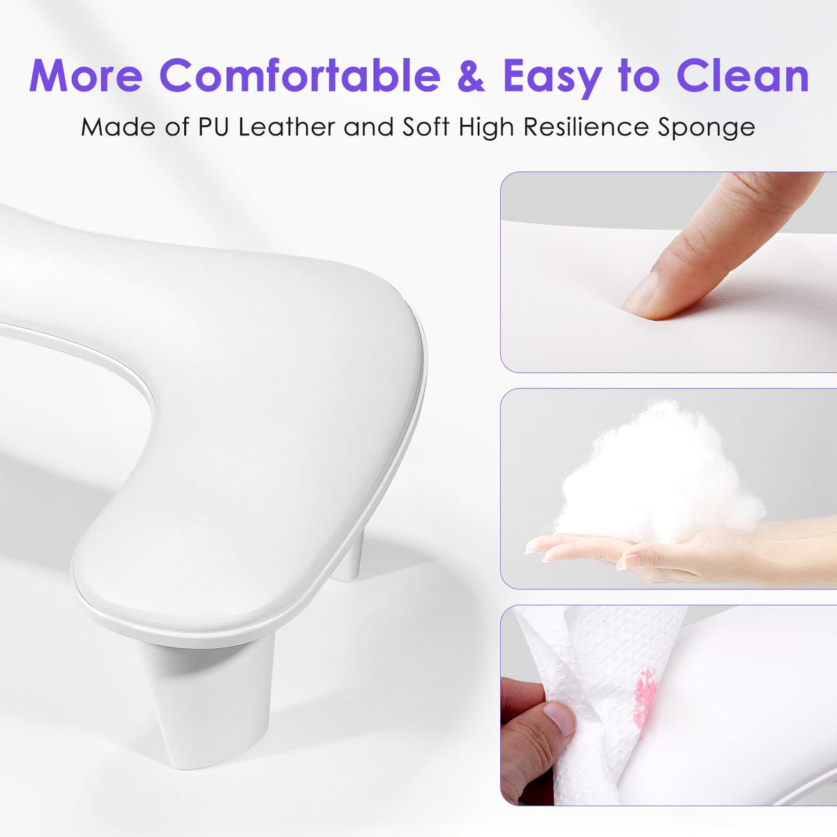 Quaferen next to LED lamp demonstrating spacious fit for most manicure lamps