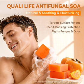 QualiLife bar placed on bathroom tray conveying everyday use