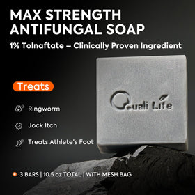 QualiLife individually wrapped bar highlighting portability and hygiene benefit