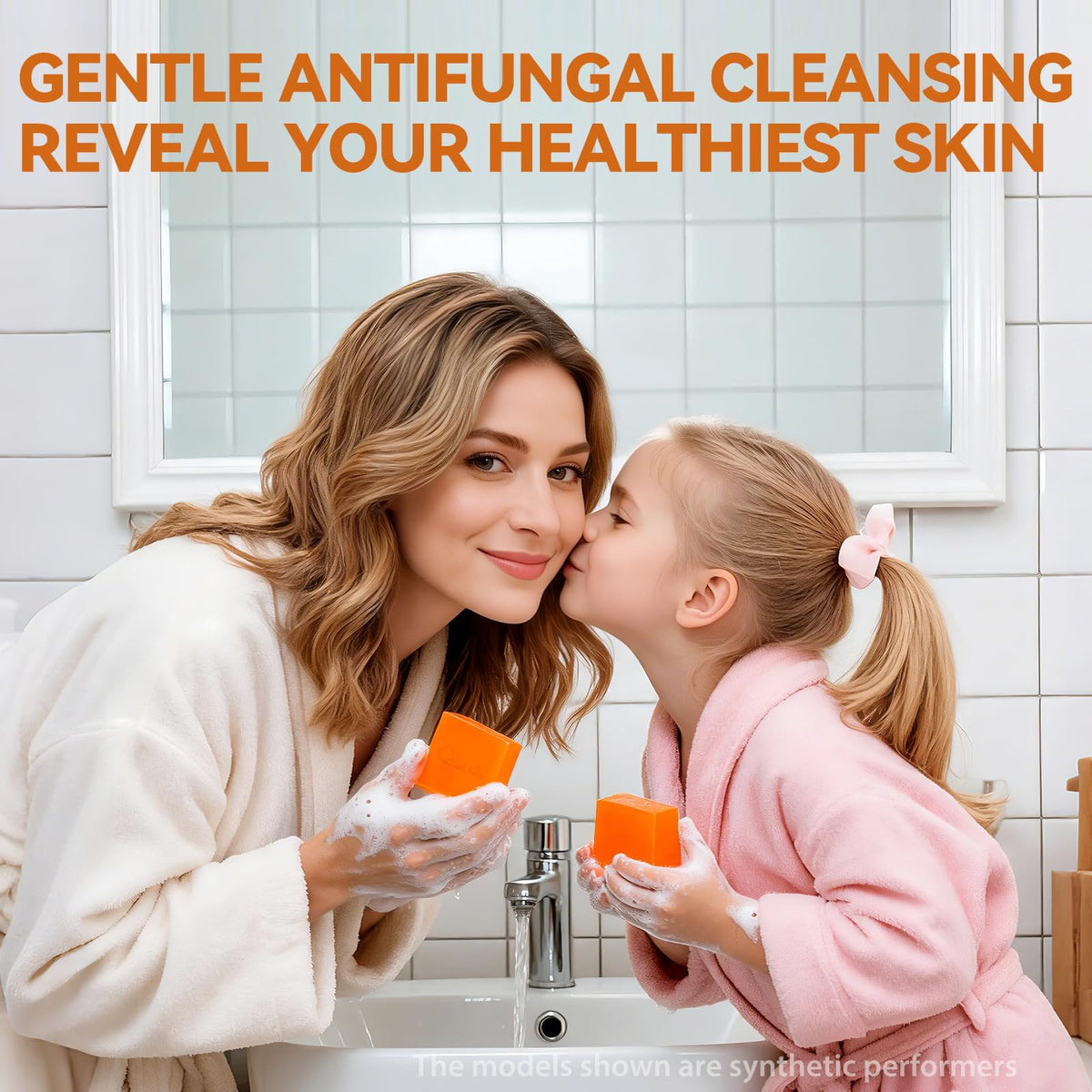 QualiLife soap being applied to feet and groin to reduce odors
