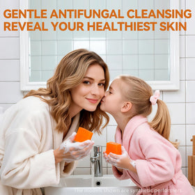 QualiLife soap being applied to feet and groin to reduce odors