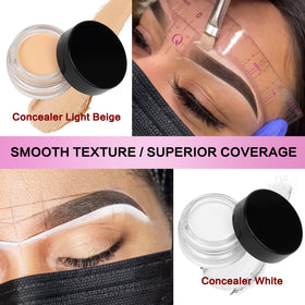 QUEEJOY brow pencils and razor sharpener detail for accurate hair-like strokes