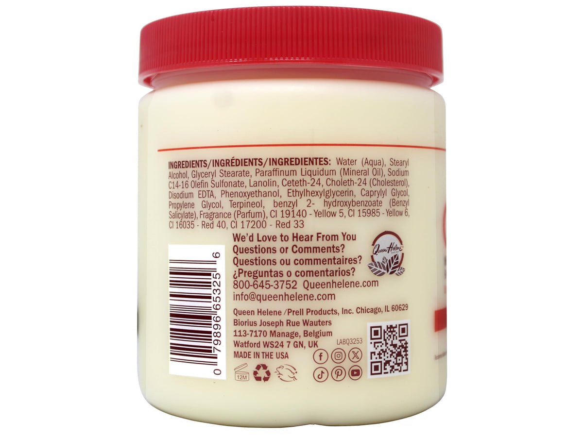 Applying Queen Helene cream to damp hair for deep conditioning benefit