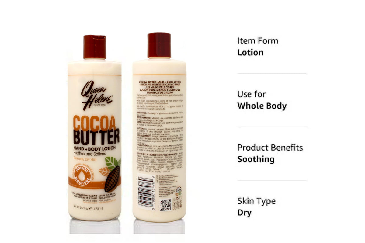 Queen Helene creamy cocoa butter texture swipe highlighting rich hydration