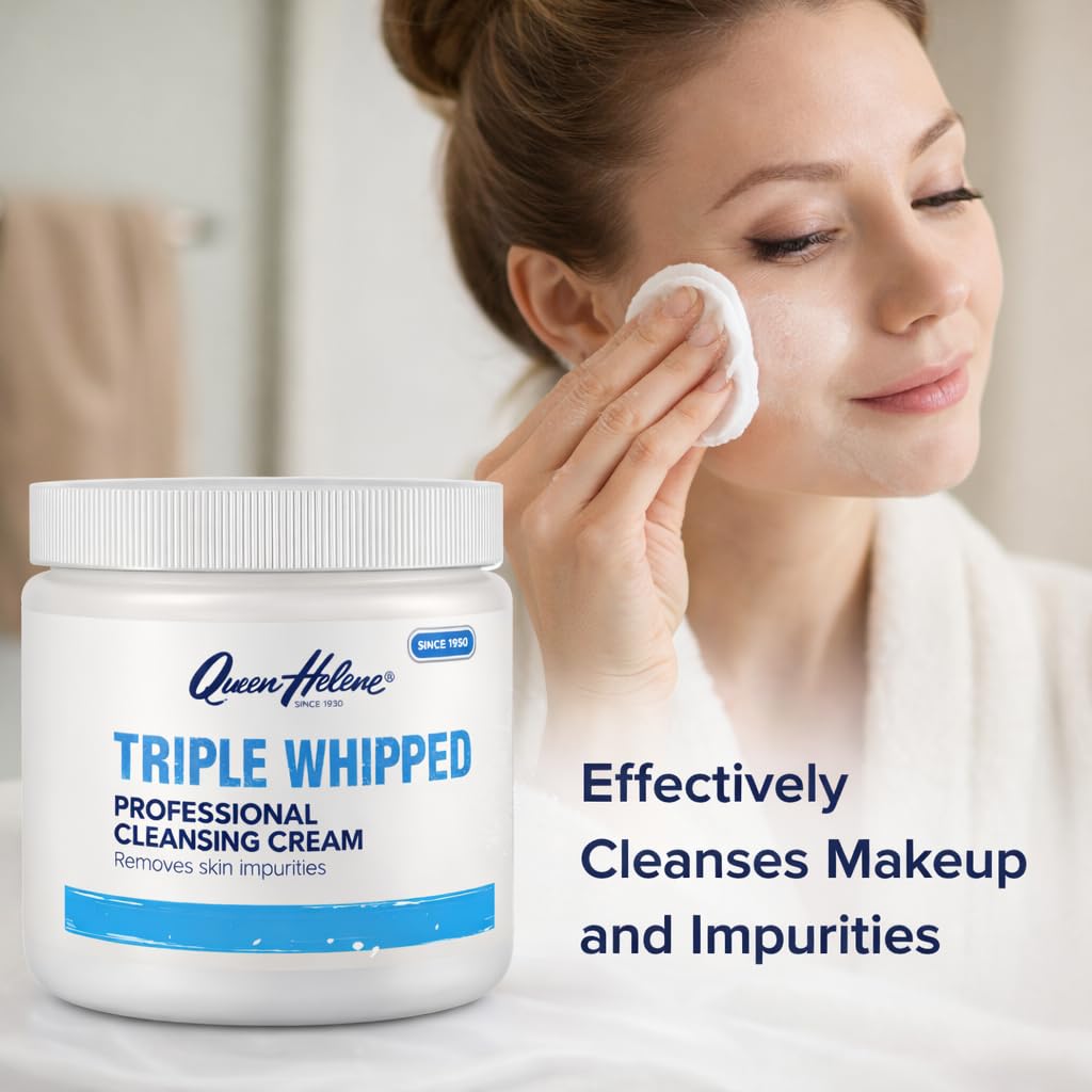 Queen Helene open jar with scoop highlighting easy application