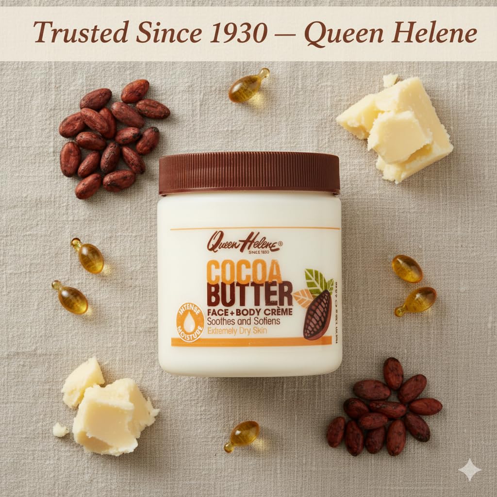 Queen Helene open jar cream texture demonstrating rich, spreadable feel