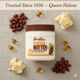 Queen Helene open jar cream texture demonstrating rich, spreadable feel