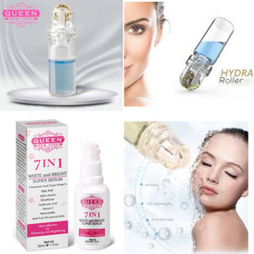 QUEEN NEW YORK serum on vanity lifestyle scene suggesting daily routine ease