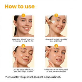 QUIA finger spreading mask on cheek illustrating easy application
