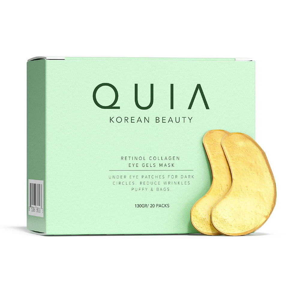QUIA Beauty front packaging showing 20 pairs and product benefits