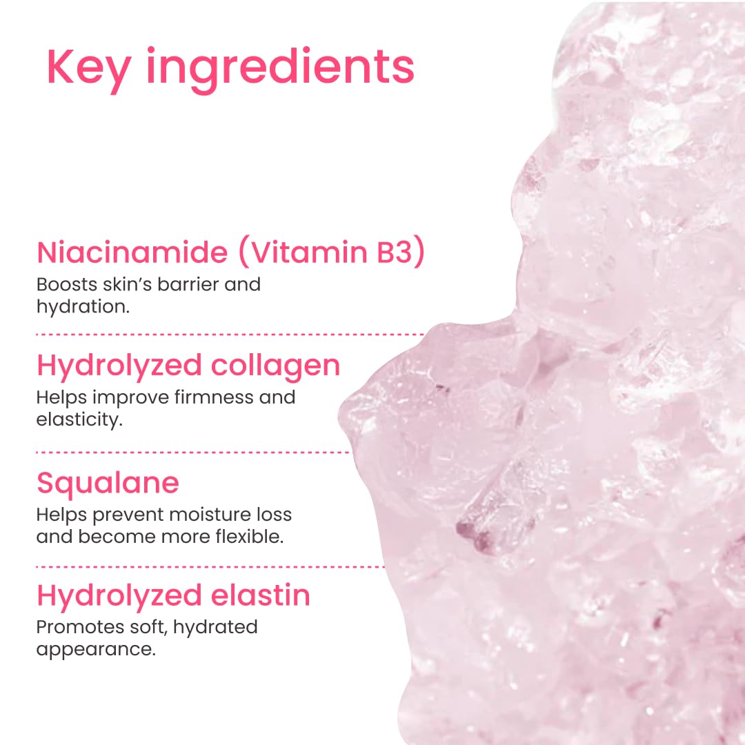 QUIA Beauty ingredient label close-up highlighting niacinamide and peptides benefits