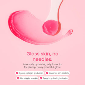 QUIA Beauty open jar texture showing lightweight jelly and quick absorption