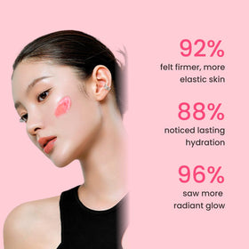 QUIA Beauty under makeup demonstration showing non-greasy base for flawless finish