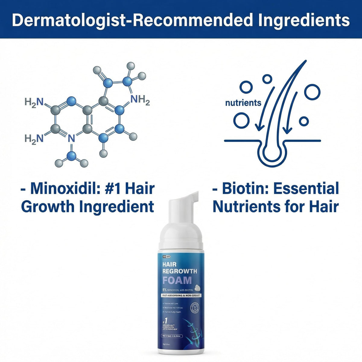 Quilom being applied to thinning scalp demonstrating targeted coverage