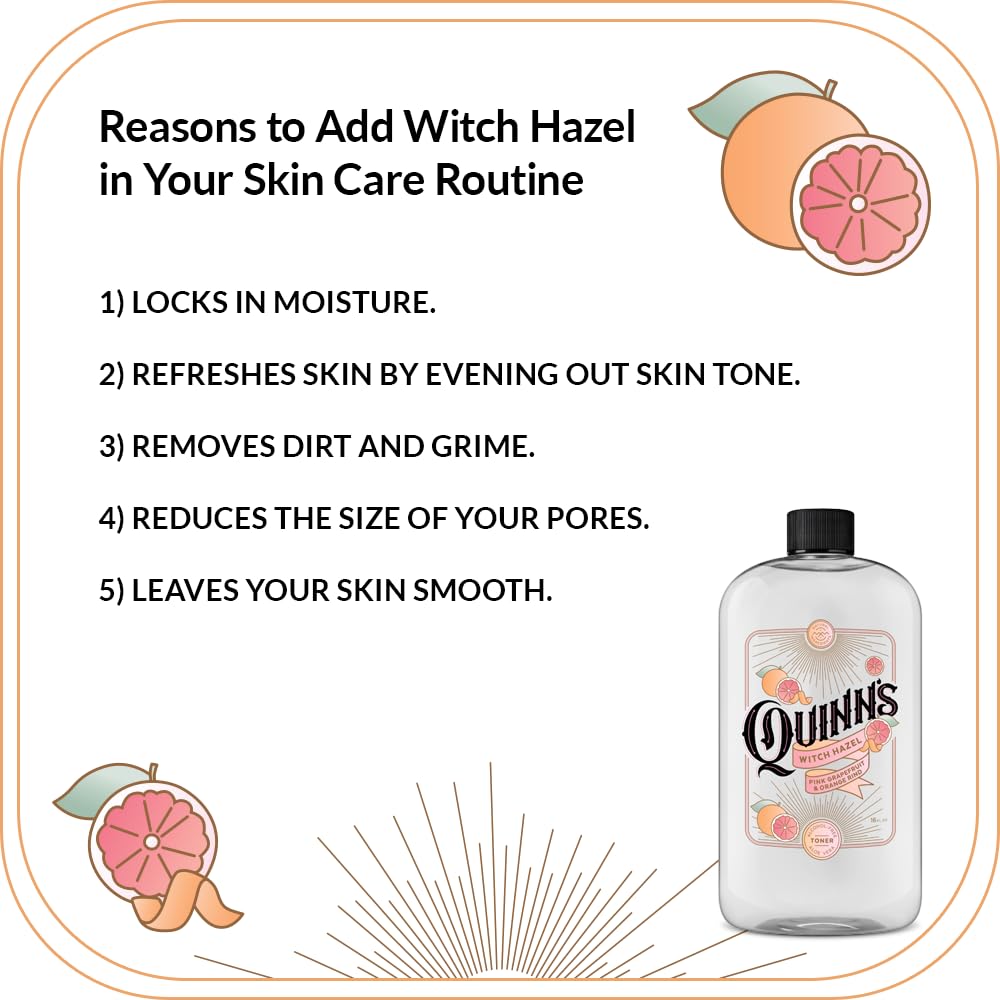 Quinn's back label with ingredients and directions emphasizing clean formulation