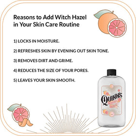 Quinn's back label with ingredients and directions emphasizing clean formulation